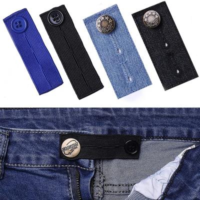 中国 SANKO Nickel Free Denim Adjustable Waistband Extenders Set Metal Button Elastic Waist Adders For Jeans Pants Skirts 販売のため