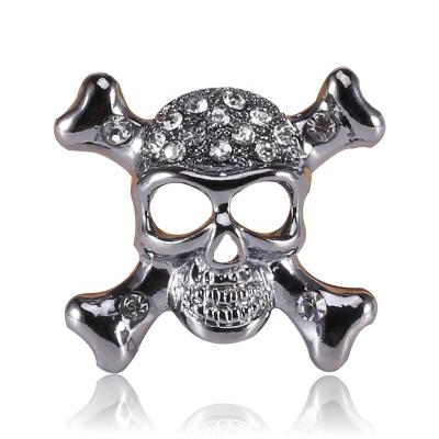 China Wholesale SANKO Brass Skull Halloween Pin Brooch for sale