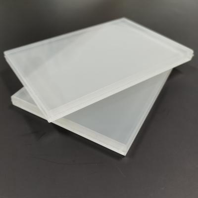 China Modern 5mm+0.38 PVB+0.76 PVB+5mm Milky White Super Clear Tempered Laminated Glass for sale