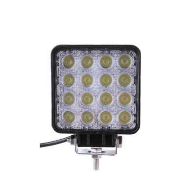 China Dozer Marine Boat Thick 16 LED 48W Epistar Excavator Tractor LG-WE1603S 12V Flood Spot LED Machine Construction Fog Driving Work Light for sale