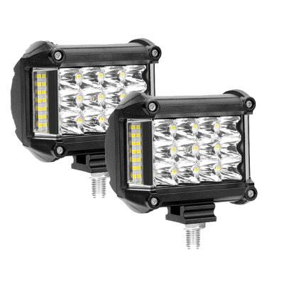 China New 4inch 19LEDs 57W Automobile Fog Lamp Bilateral Work LED Pods Off Road Bar Light for sale