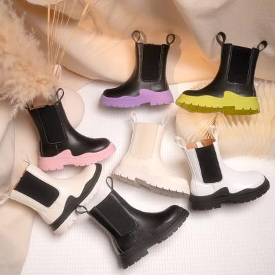 China The Other 2021 Western Autumn Fashion Trend Zipper Hombres Ankle High Student School Boots Botte Enfant Chelsea Children Boots For Kid for sale