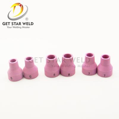 China For WP-12 Cat Torch Get Star Welding WP-12 Argon Cat Torch Welding Ceramic Nozzle 14N57/58/59/60/61 for sale