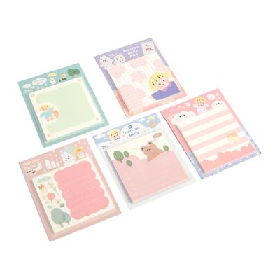 China Manufacture Customized Self Adhesive Notepad Notebook Sticker Note Sticky Set for sale