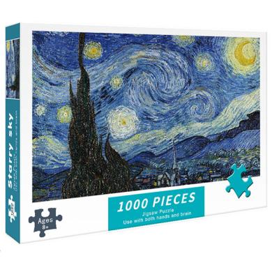 China Custom 1000 Pcs Eco-friendly Cardboard Jigsaw Adult Diy Paper Puzzle For Entainment for sale