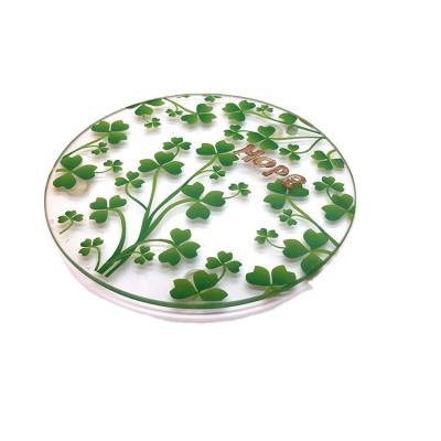 China Sustainable Tempered Glass Decoration Coasters Adjust For Bulk Daily Use for sale