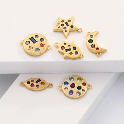 China FASHIONABLE Mix Charms Color Zircon Gemstone Pendants Designer Charm Bracelet for sale