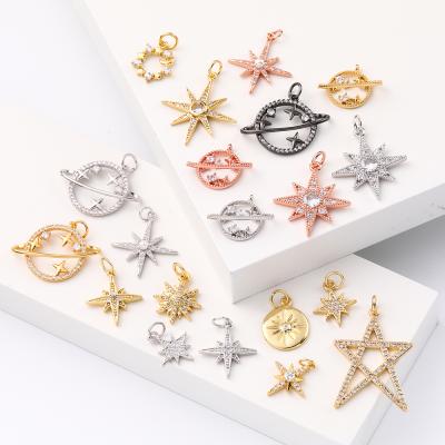 China FASHIONABLE Hot Sale Amazon Star Charm Moon and Star Necklace Charms For Bracelet Jewelry Making for sale