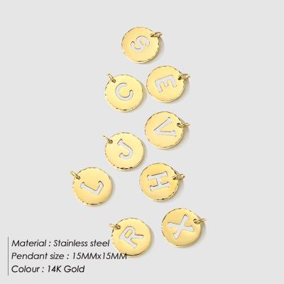 China Environmental Friendly Wholesale 14K Gold Stainless Steel Jewelry Accessories Coins Fashion Women Pendant Necklace Pendant for sale