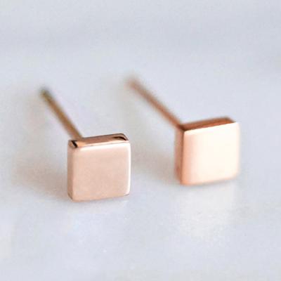 China Jewelry Environmental Friendly Wholesale Geometric Earrings 14K Gold 14K Stainless Steel Mounted Gold Earrings Fashion Women's Earrings Jewelry for sale