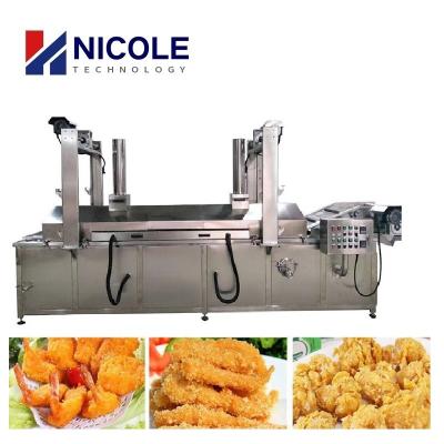 China De aço inoxidável multifuncional de fritura contínuo da máquina da carne industrial à venda