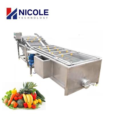 China Bubble Fruit Vegetable Cleaning Machine Multifunctional Washer Type Customized for sale