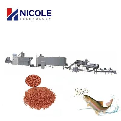 China Floating Fish Feed Production Line Pellets Fish Food Making Machine Extruder for sale