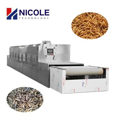 China Tunnel de Industriële PLC van de de Insectenmeelworm van de Microgolf Drogere Machine Zwarte Militair Fly Bsf Larvae Te koop