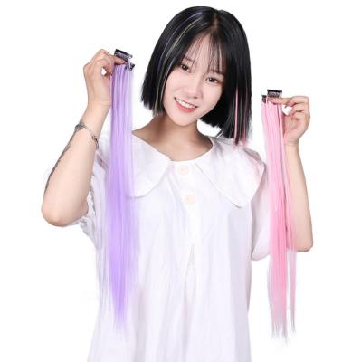 China 2022 Fashion New Arrival Colored Hair Piece Synthetic Hair Extensions for sale