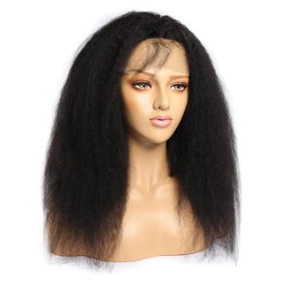 China High Quality Virgin Remy Human Hair Wig Kinky Yaki Straight Full Lace Braided Natural Wigs For Women for sale