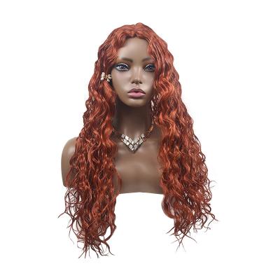 China Body Wave Private Label Brown Body Wave Wig For Women Daily Wear Long Heat Resistant Synthetic Hair 26inches Wig for sale