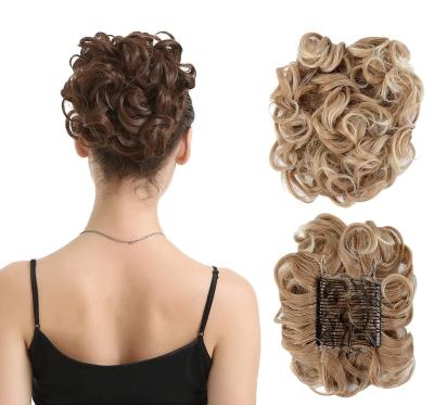 China High Temperature Curly Synthetic Messy Straight Fiber Wig Bun Hair Scrunchies Bun Hair Scrunchies Wisdom Curl Wisdom Curl Natural Hair for sale