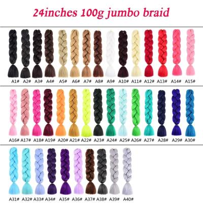 China Wisdom Straight Synthetic Hair Ombre Braiding Hair Bundles Jumbo Braid Hair For Women Wholesale Hairstyle DIY Blue Gray for sale