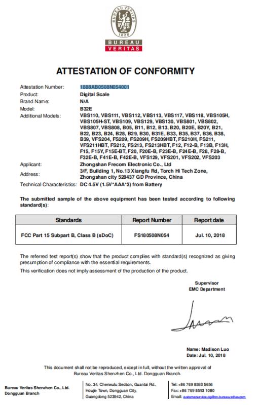 FCC - Guangdong Newzeal Technology Co., Ltd.