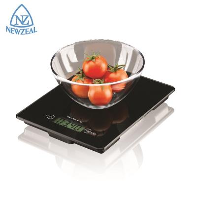 China Digital Automatic On/Off Kitchen Weight Food Scale Electronic Balance Tempered Glass 3Kg 5Kg 11Lb Scales for sale