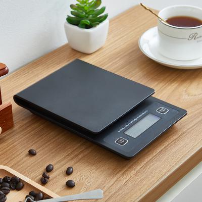 China Kitchen Scales Private Label Weigh Full ABS Plastic Design Screen Kitchen Electronic Digital Coffee Weighing Timer for sale