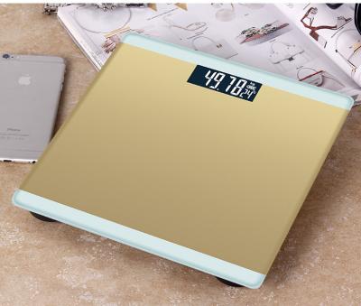 China Hot Selling Bathroom Scales CE Square Black 180Kg Electronic Glass Weighing Body 6Mm Measures New Desinge for sale