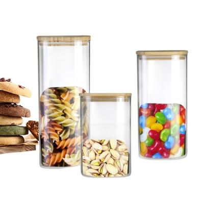 China Best Eco-friendly Selling Hot Chinese Products Glass Food Storage Jar Glass Sugar And Coffee Storage Jar Set for sale