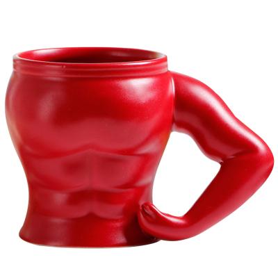 China Fitness Gym Mug Viable Muscle Mug Custom Ceramic Coffee Mug for sale