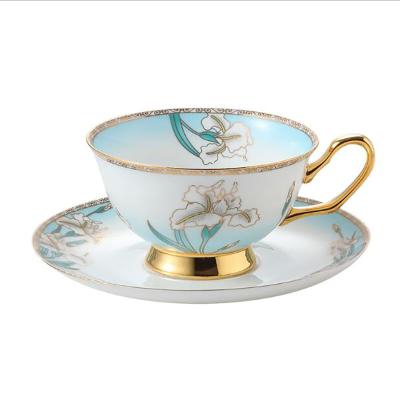 China Viable Northern European Cup Saucer Set Teacup Set Premium Gift Mug Ceramic Coffee Mug for sale