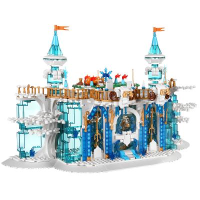 China Plastic Creative Building Block MOC Ice Ballroom Model Sets Assembly Bricks Kids Toys Christmas Educational Gifts for sale