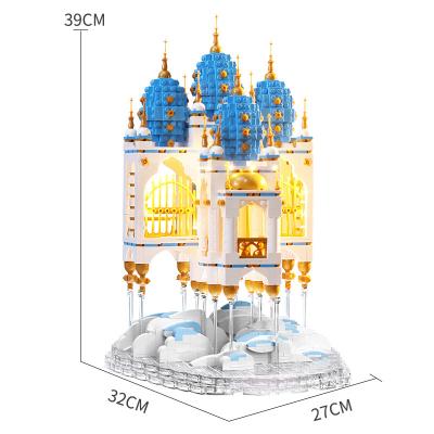 China MOC Streetview SKY Castle House Fantasy Fortress Plastic Floating Model Building Blocks Bricks Kids DIY Toys Christmas Gifts for sale