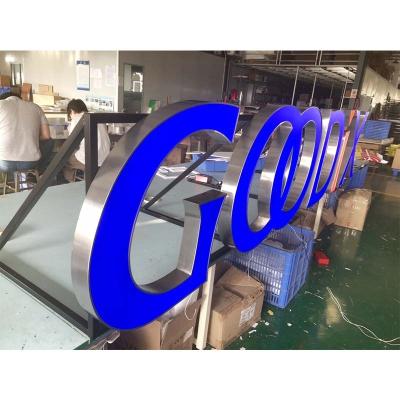 China Buildings Roof Sign 3D Alphabet Channel Letter Large Size Illuminated Trimcap Led Sign For Outdoor Advertising for sale