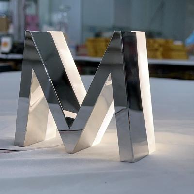 China Custom Letters 3d Mirror Polish Stainless Steel Metal Letter Logo Stainless Steel Shops 2022 Metal Signage For Wall for sale