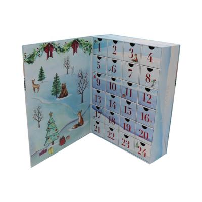 China Handmade Hot Sale Custom Design Christmas Advent Calendar Packaging Box for sale