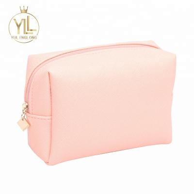 China Wholesale PU luxury promotional makeup women fashion custom cosmetic bag with zipper for sale