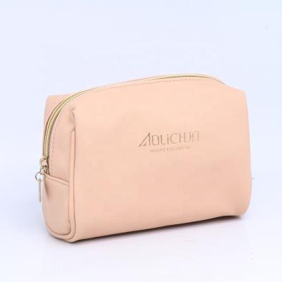 China Wholesale custom logo bridesmaid gift travel PU fashion rose cosmetic bag women packaging organizer for sale