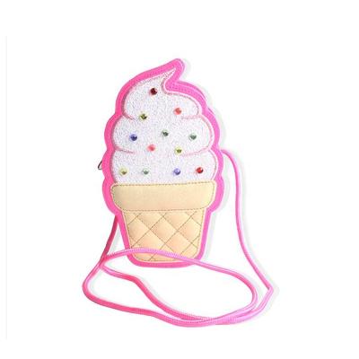 China Cute Mini Fashion Pink Ice Cream Pearl Shaped Shoulder Bag For Little Girl for sale