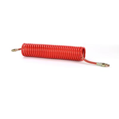 China PA Red Color Truck Air Brake Coils Hose Truck Air Brake Flexible Hose Used in Braking System for Truck Trailer for sale