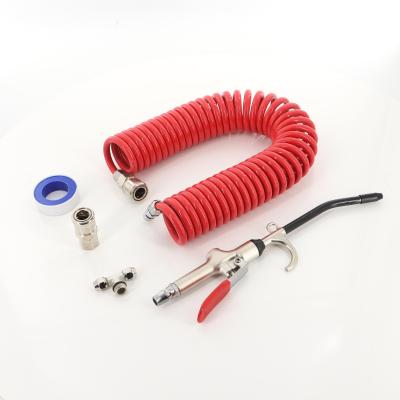 China Pneumatic Heavy Duty Gun Sets Air Blow Gun Kit Air Duster Blowing Dust Kit with 6*4 /5*8 PU Air Hoses KIONE- for sale