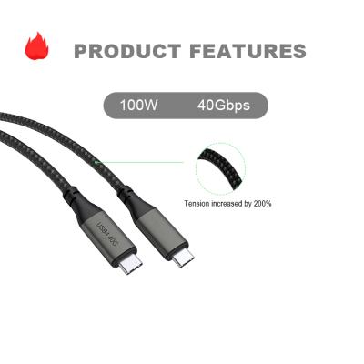 China Compatible car 8k 5k 4k video 40gbps usb4 cable thunderbolt extension usb4 cable for sale