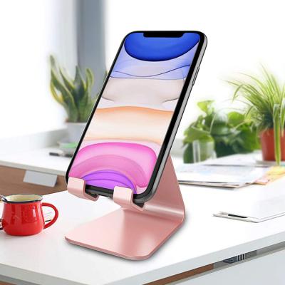 China Adjustable Aluminum Multi-Angle Double Fold Stand Phone Table Stand Mobile Tablet Stand For iPad for sale