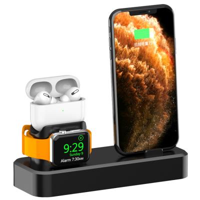 China 3in1 Smart Phone Silicone Watch Stand Adjustable Earphone Stand Earphone Holder For Mobile Phone Watch for sale