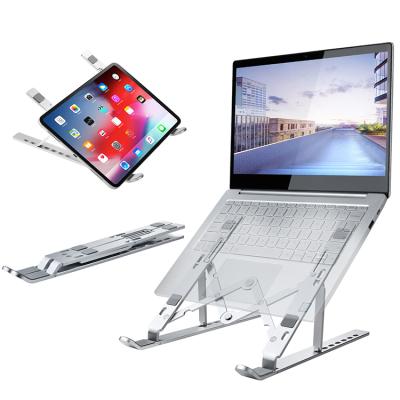 China Portable Folding Ergonomic Adjustable Laptop Desk Table Stand (Height) Adjustable Aluminum Laptop Stand for sale