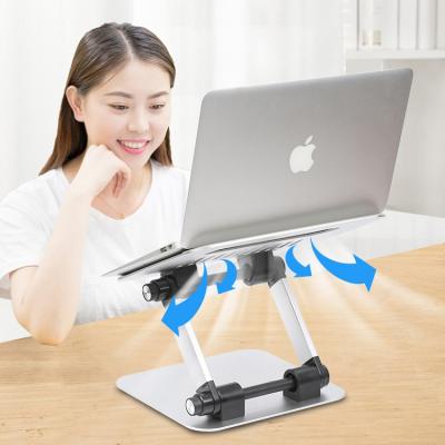 China Aluminum Adjustable (Height) Laptop Stand Multi-angle Adjustable Stand Elevate Laptop Stand Can Load Strong 30KG Solid for sale