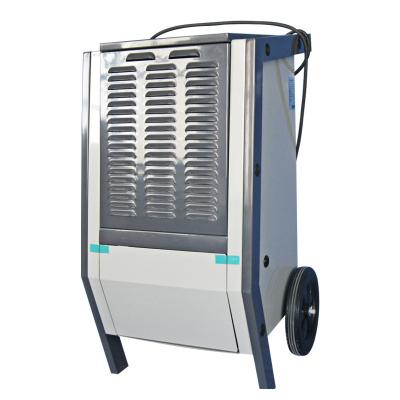 China Outdoor 80 Liters Per Day Industrial Rework Big Wheel Automatic Dehumidifiers for sale