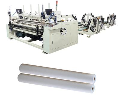 China Embossed Wood Pulp Toilet Paper Production Line PLC Controlled With 0.5-0.8 Mpa Air Supply for sale