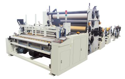 China 15KW Tissue Folding Machine , Big Toilet Roll Glue Lamination System Kitchen Towel Rewinding Machine for sale