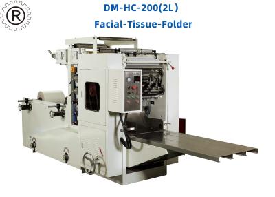 China Hot Melt Glue Sealing Facial Tissue Folding Machine 10-15 Boxes / Min for sale