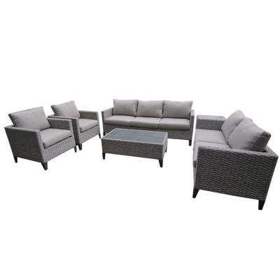 China New Style Modern Outdoor Conversation Sofa Set 6 Piece Aluminum Frame Furniture for sale